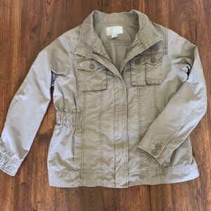 Military Utility Cargo Jacket khaki green Size Large